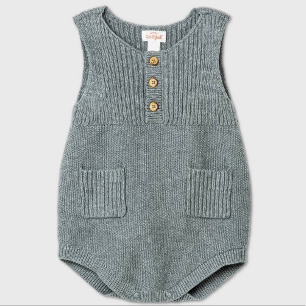 Cat & Jack Grey Romper One Piece Baby Outfit